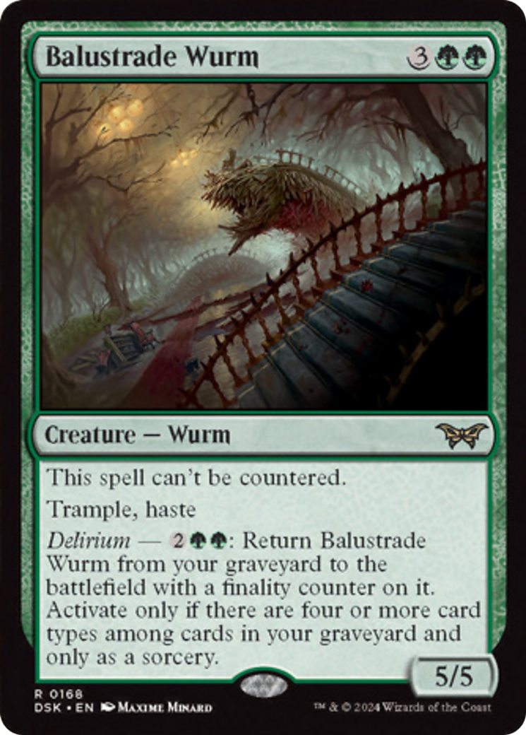 Balustrade Wurm [Duskmourn: House of Horror] - Destination Retro