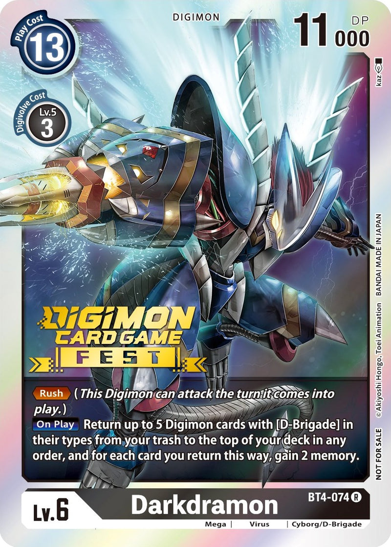 Darkdramon [BT4-074] (Digimon Card Game Fest 2022) [Great Legend Promos] - Destination Retro