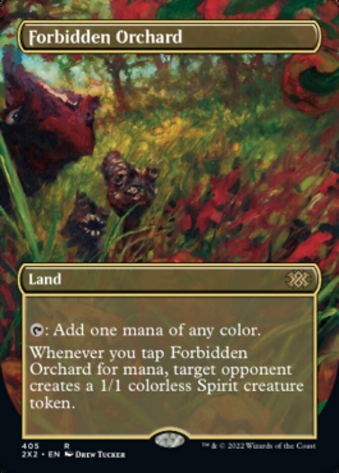 Forbidden Orchard (Borderless Alternate Art) [Double Masters 2022] - Destination Retro
