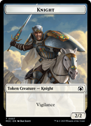 Knight (7) // Spirit (14) Double-Sided Token [March of the Machine Commander Tokens] - Destination Retro
