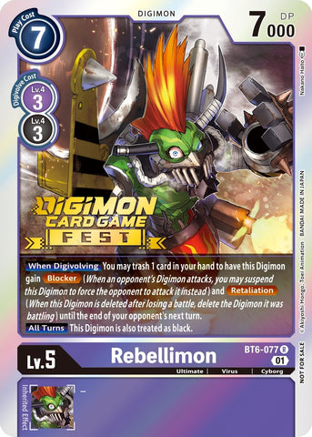 Rebellimon [BT6-077] (Digimon Card Game Fest 2022) [Double Diamond Promos] - Destination Retro