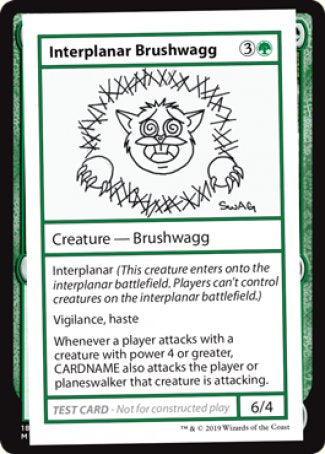 Interplanar Brushwagg (2021 Edition) [Mystery Booster Playtest Cards] - Destination Retro