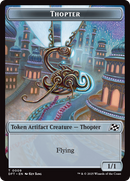Golem (0015) // Thopter (0009) Double-Sided Token [Aetherdrift Tokens] - Destination Retro