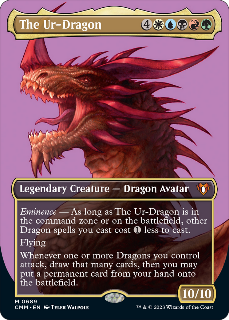 The Ur-Dragon (Borderless Profile) [Commander Masters] - Destination Retro