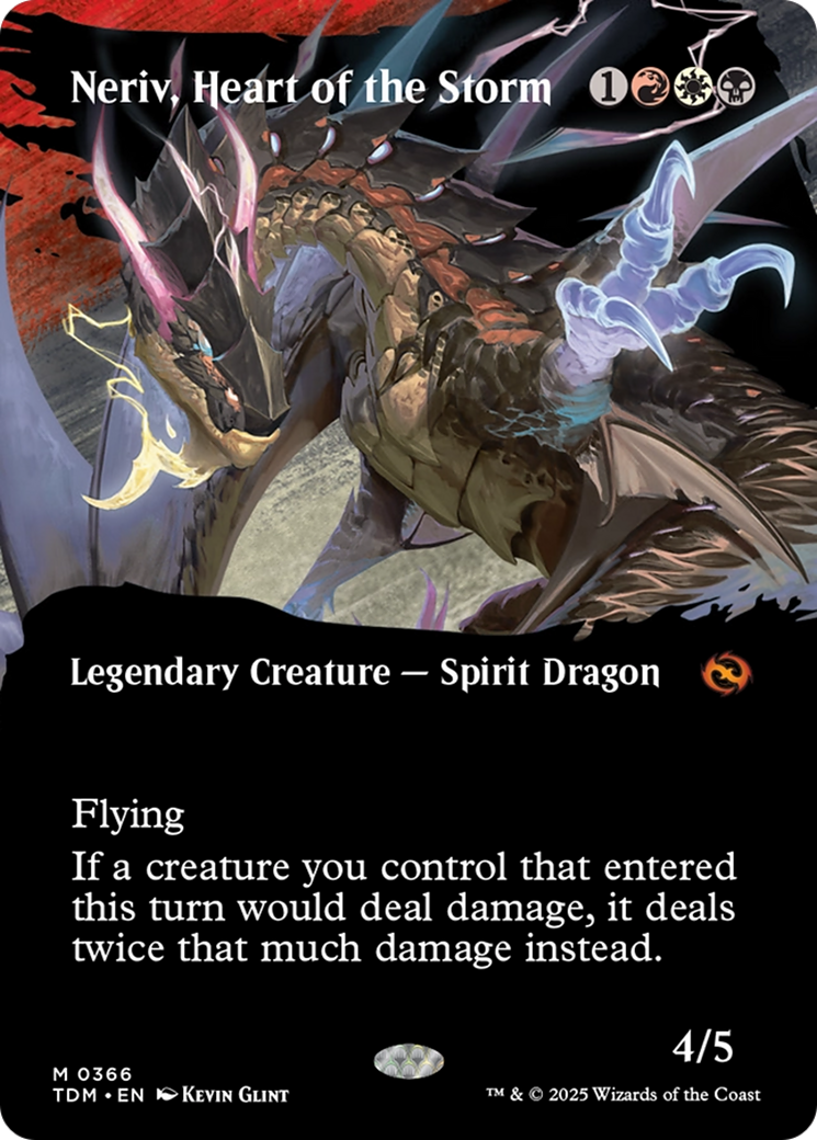 Neriv, Heart of the Storm (Borderless) [Tarkir: Dragonstorm] - Destination Retro