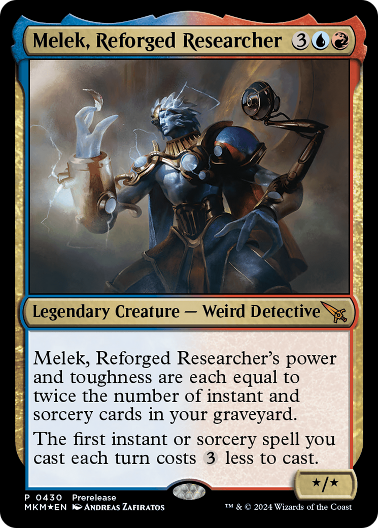 Melek, Reforged Researcher [Murders at Karlov Manor Prerelease Promos] - Destination Retro
