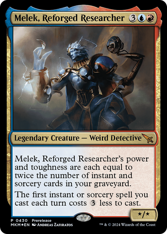 Melek, Reforged Researcher [Murders at Karlov Manor Prerelease Promos] - Destination Retro