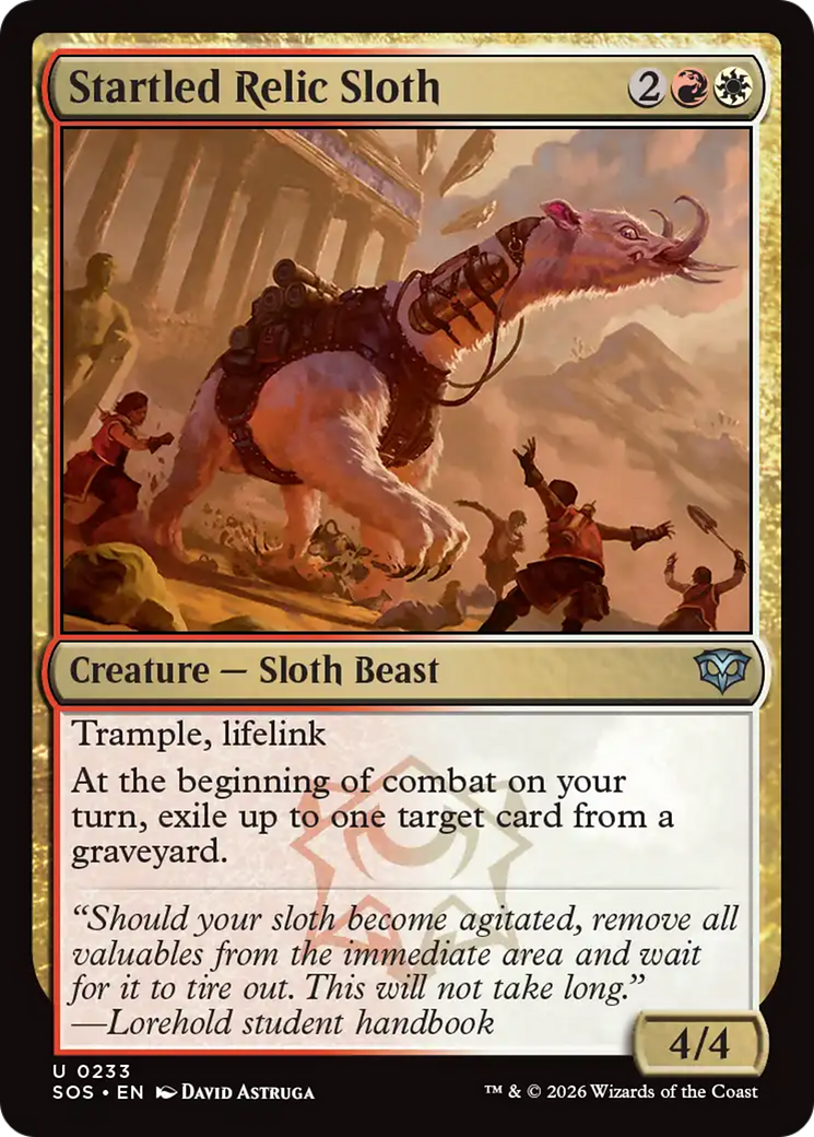 Startled Relic Sloth [Secrets of Strixhaven] - Destination Retro