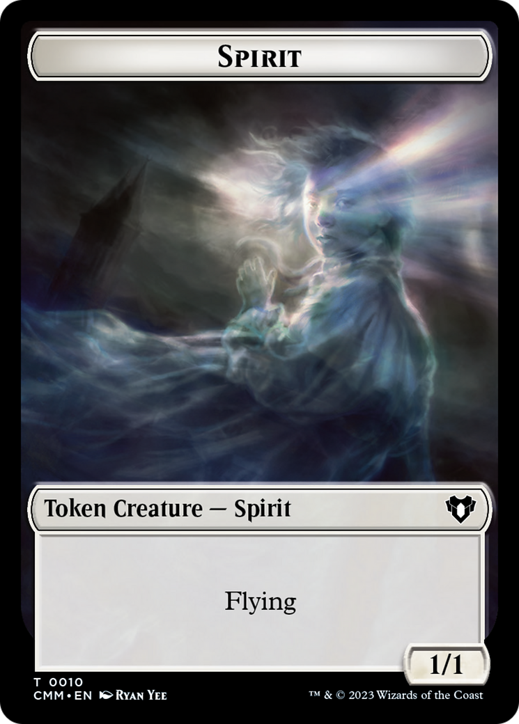 Spirit (0010) // Insect Double-Sided Token [Commander Masters Tokens] - Destination Retro