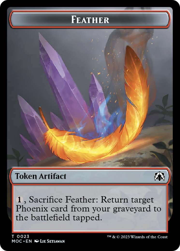 Feather // Servo Double-Sided Token [March of the Machine Commander Tokens] - Destination Retro
