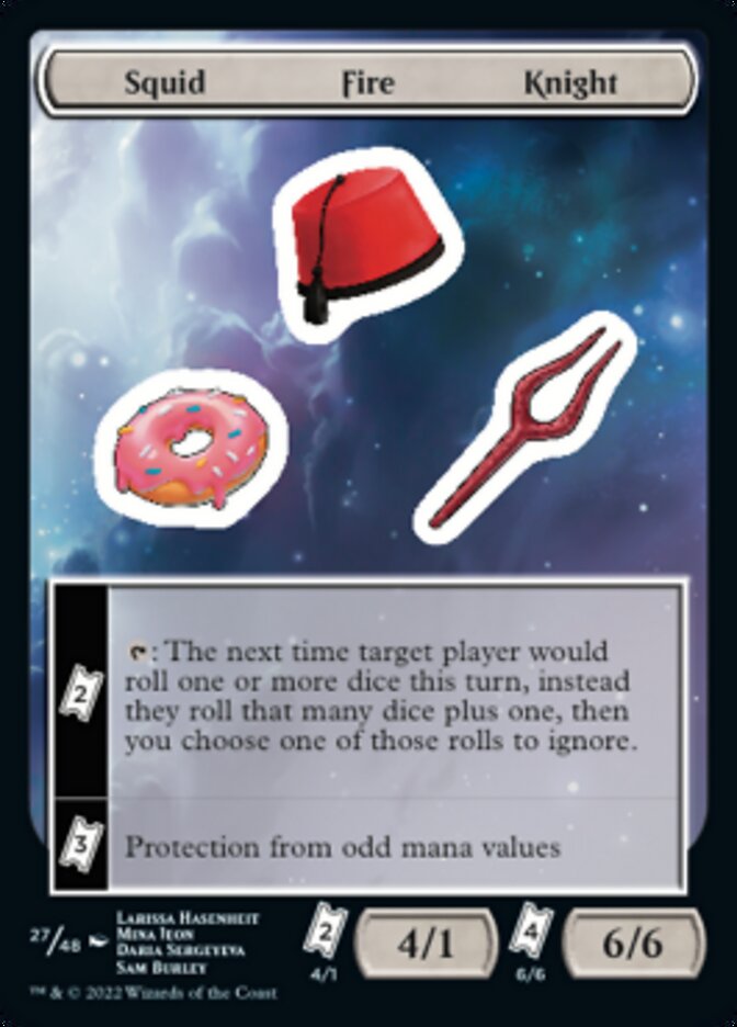 Squid Fire Knight [Unfinity Stickers] - Destination Retro