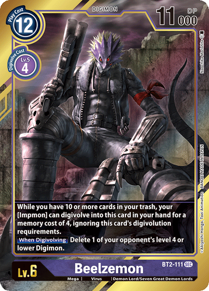 Beelzemon [BT2-111] (Alternate Art) [Release Special Booster Ver.1.0] - Destination Retro