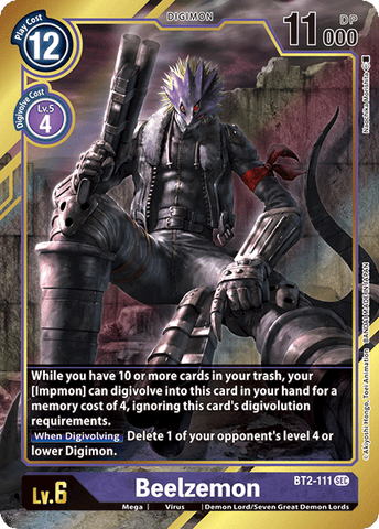 Beelzemon [BT2-111] (Alternate Art) [Release Special Booster Ver.1.0] - Destination Retro