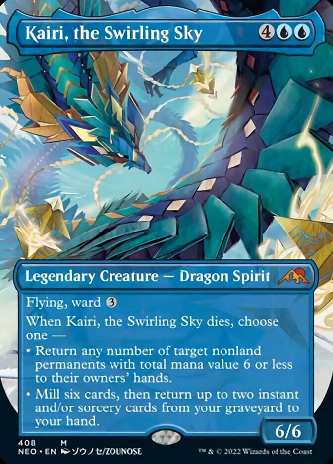 Kairi, the Swirling Sky (Borderless Alternate Art) [Kamigawa: Neon Dynasty] - Destination Retro