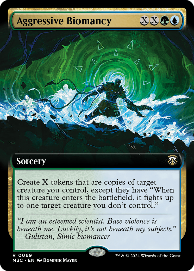 Aggressive Biomancy (Extended Art) (Ripple Foil) [Modern Horizons 3 Commander] - Destination Retro