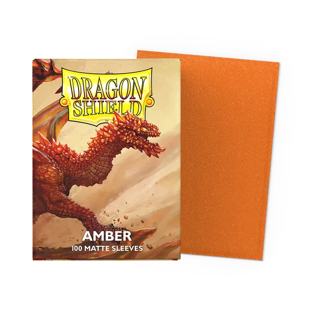 Dragon Shield Matte Sleeve - Amber "Rav, The Avenger" 100ct - Destination Retro