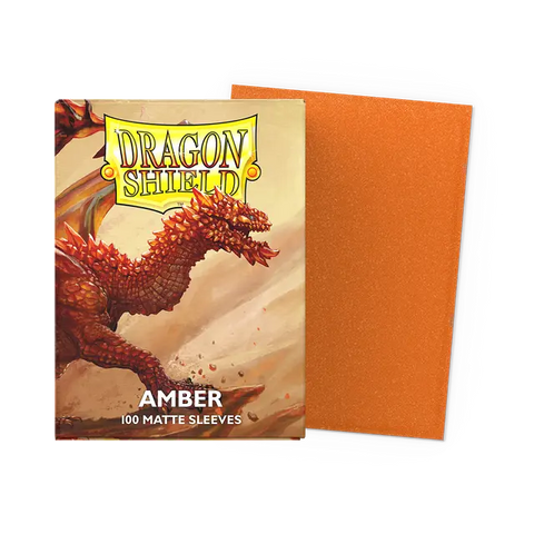 Dragon Shield Matte Sleeve - Amber "Rav, The Avenger" 100ct - Destination Retro