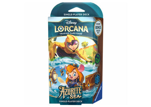 Disney Lorcana: Azurite Sea - Emerald and Sapphire Starter Deck - Destination Retro