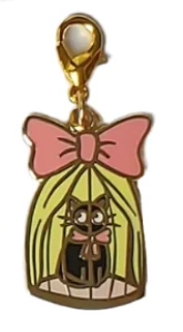 NightK - Caged Kitty -  Enamel Charm - Destination Retro