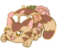 NightK - Cat Bus -  Enamel Charm - Destination Retro
