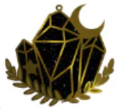 NightK - Crystal Black -  Enamel Charm - Destination Retro