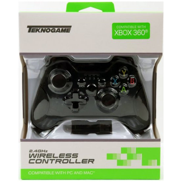 Xbox 360 - Wireless Controller - Clear Black (Teknogame) - Destination Retro