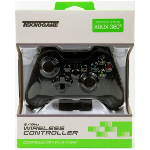 Xbox 360 - Wireless Controller - Clear Black (Teknogame) - Destination Retro