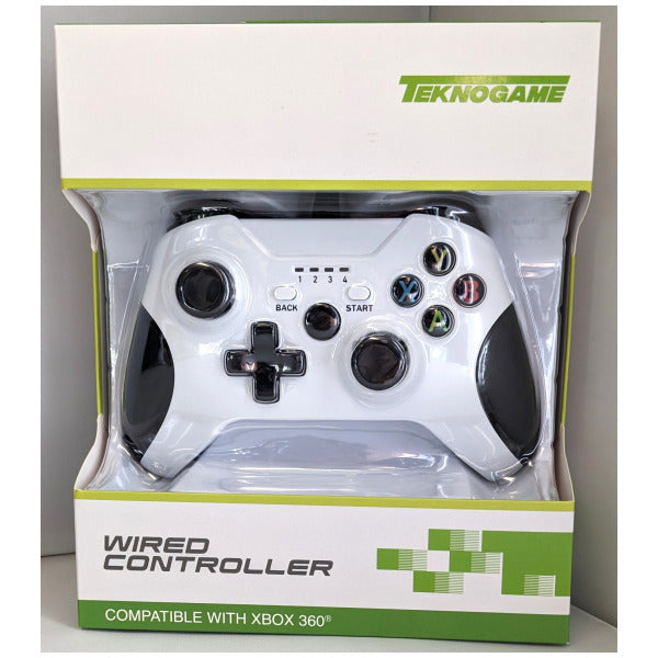 Xbox 360 - Wired Controller - White (Teknogame) - Destination Retro
