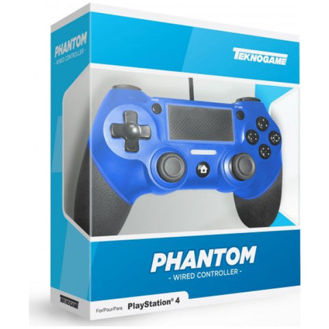 PS4 - Controller - Blue Phantom Wired Controller (Teknogame) - Destination Retro