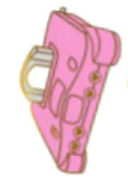 NightK - Pink N63 1/3 -  Enamel Charm - Destination Retro