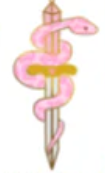 NightK - Snake Sword Pink -  Enamel Charm - Destination Retro