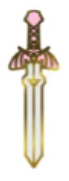 NightK - Pink Sword -  Enamel Charm - Destination Retro