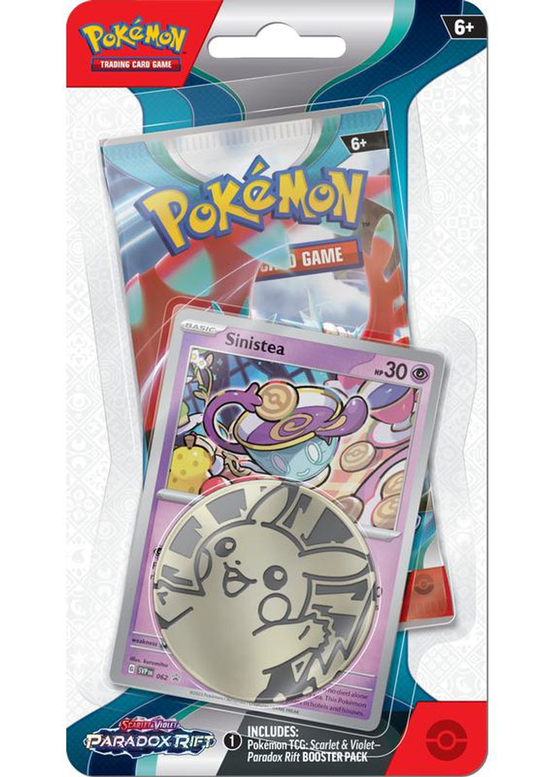 Pokémon TCG: Scarlet & Violet - Paradox Rift - Blister Pack - Single Booster - Sinistea Promo Card (Available November 3rd) - Destination Retro