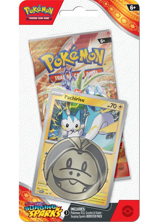 Pokémon TCG: Scarlet & Violet - Surging Sparks - Blister Pack - Single Booster - Pachirisu Promo Card (Available November 8)