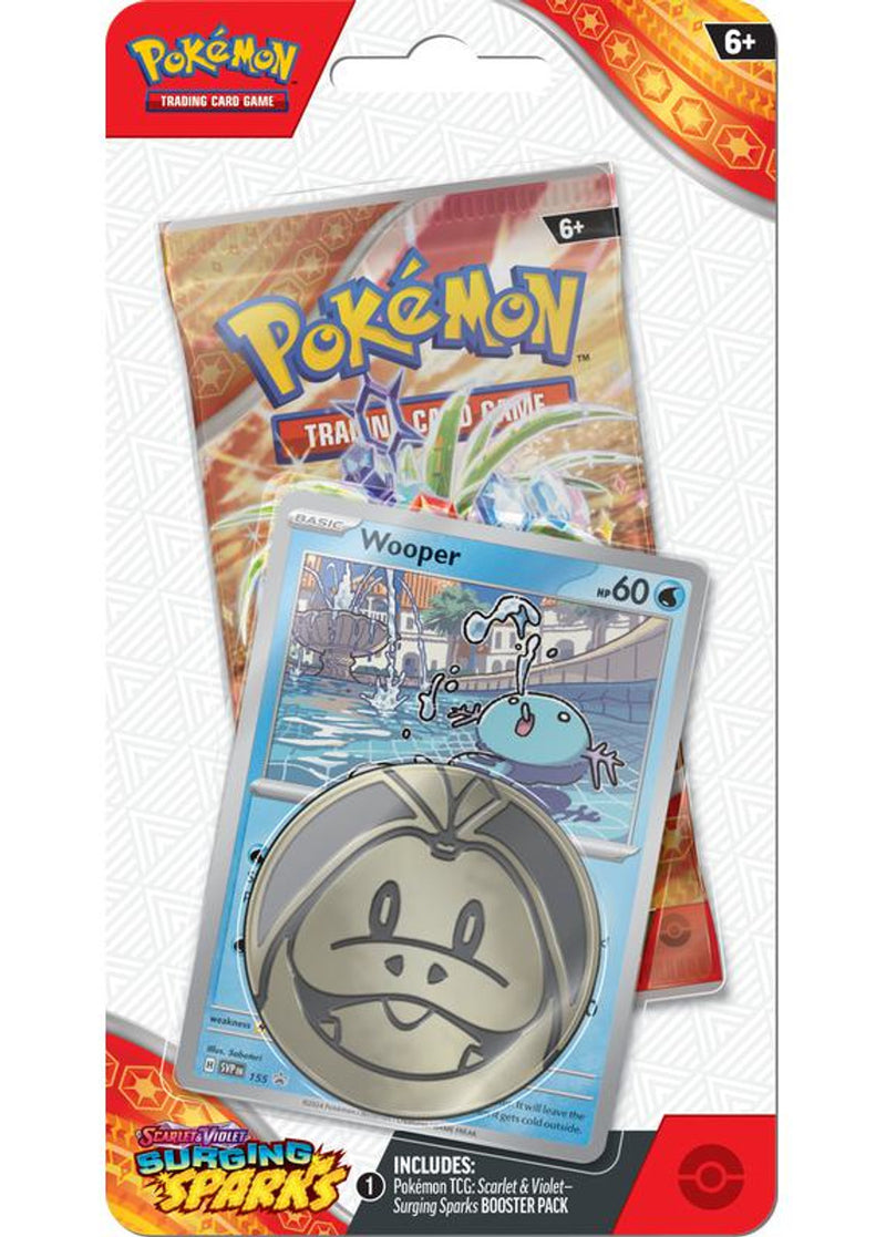 Pokémon TCG: Scarlet & Violet - Surging Sparks - Blister Pack - Single Booster - Wooper Promo Card (Available November 8)