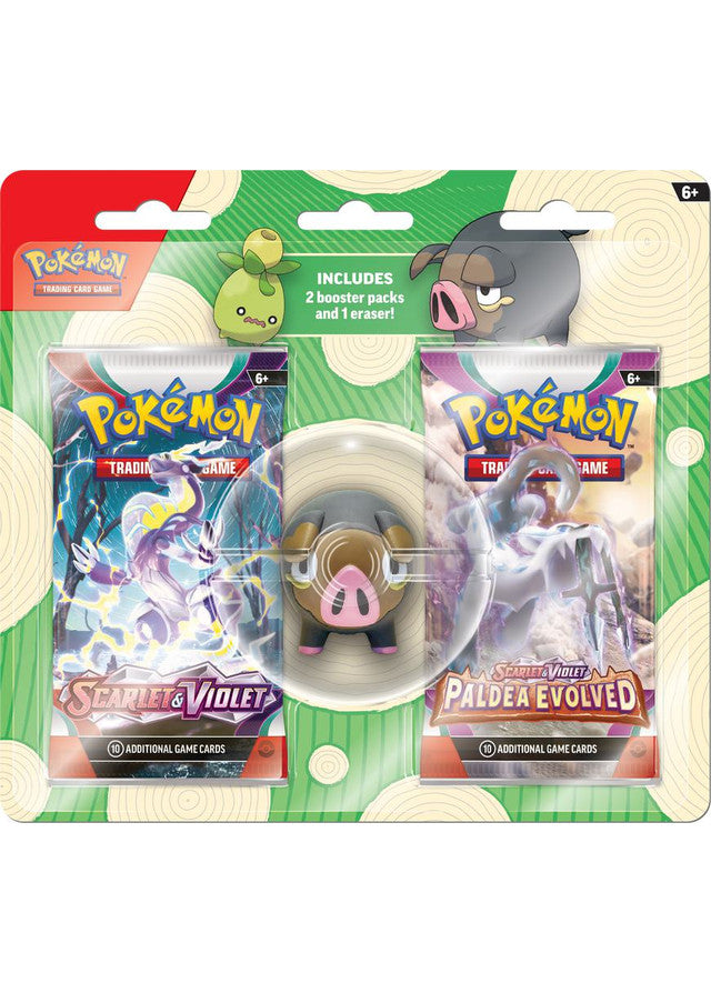 Pokémon TCG: Back to School Eraser Blister Pack 2023 - Lechonk - Destination Retro