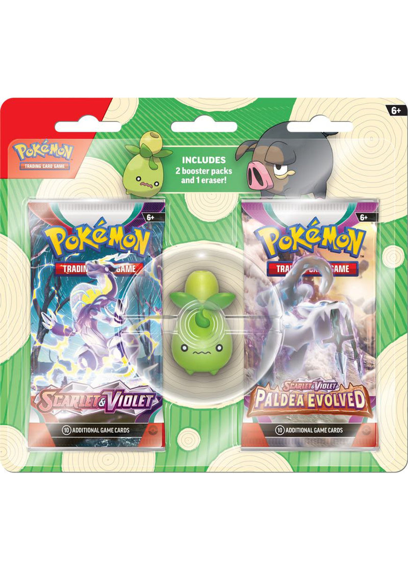 Pokémon TCG: Back to School Eraser Blister Pack 2023 - Smoliv - Destination Retro