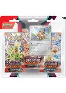 Pokémon TCG: Scarlet & Violet - Obsidian Flames - Blister Pack - Three Boosters - Eevee Promo Card - Destination Retro