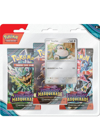 Pokémon TCG: Scarlet & Violet - Twilight Masquerade - Blister Pack - Three Boosters - Snorlax Promo Card (Available May 24) - Destination Retro