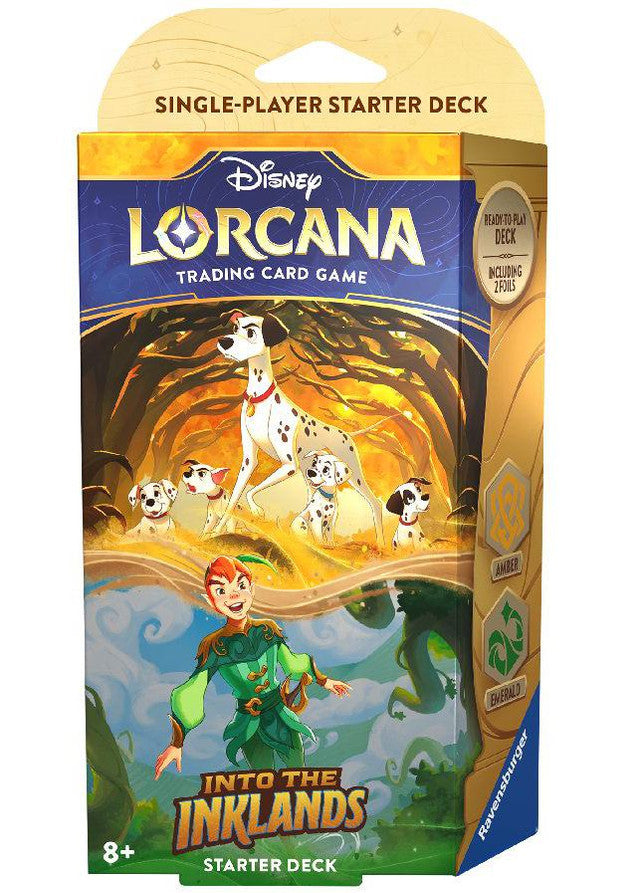 Disney Lorcana: Into the Inklands - Starter Deck - Amber & Emerald (Available February 23rd) - Destination Retro