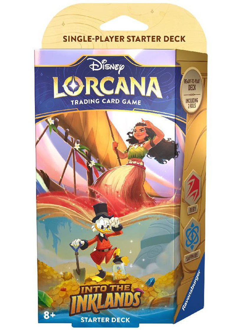 Disney Lorcana: Into the Inklands - Starter Deck - Sapphire & Ruby (Available February 23rd) - Destination Retro