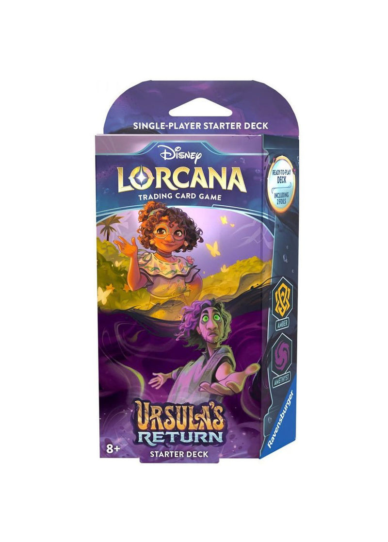 Disney Lorcana: Ursula's Return - Starter Deck - Amber & Amethyst (Available May 17th IN STORE) - Destination Retro