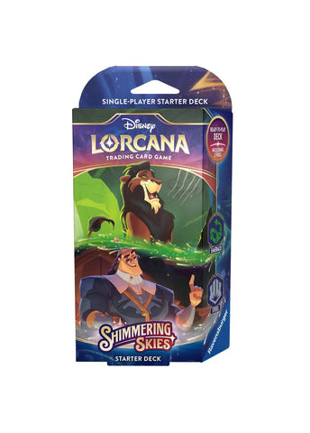 Disney Lorcana: Shimmering Skies - Starter Deck - Emerald & Steel - Destination Retro