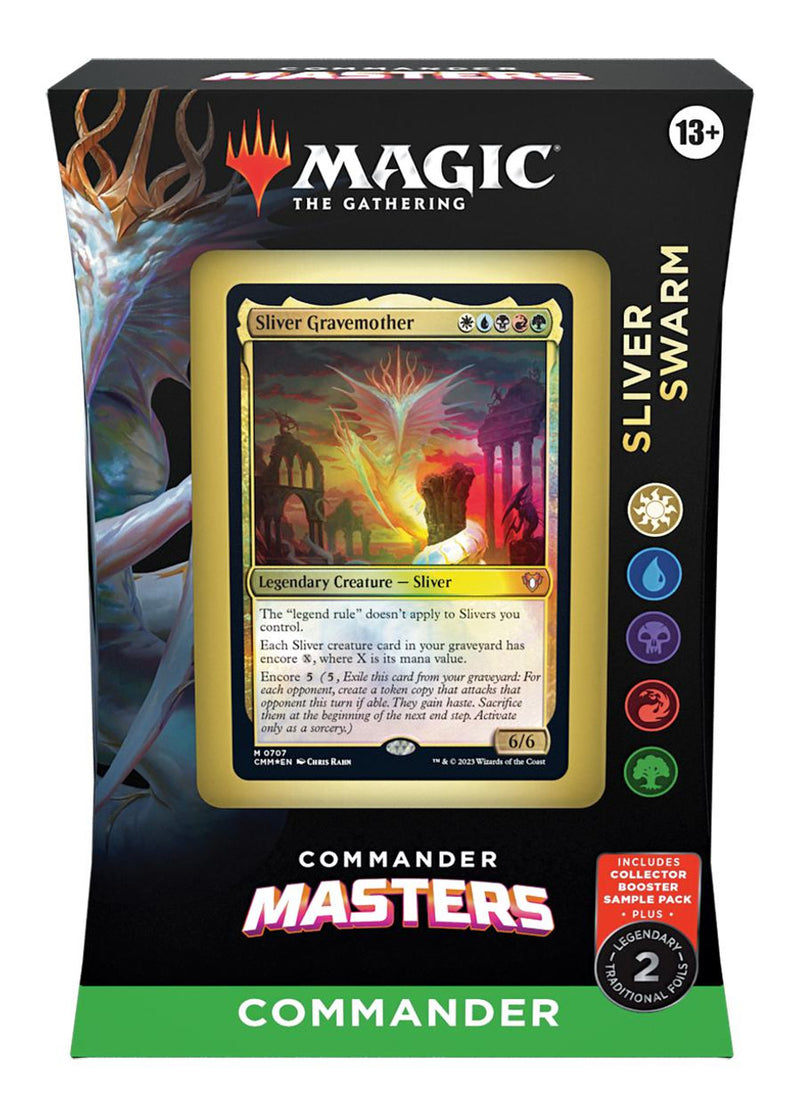 MTG - COMMANDER MASTERS - SLIVER SWARM COMMANDER DECK (AVAILABLE AUGUST 4) - Destination Retro