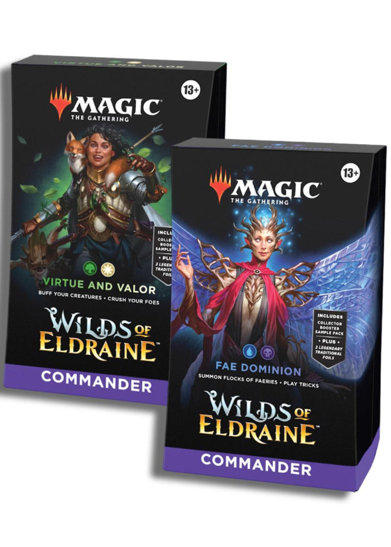 MTG - WILDS OF ELDRAINE - SET OF 2 COMMANDER DECKS (AVAILABLE SEPTEMBER 1ST) - Destination Retro