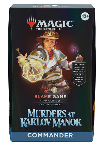 MTG - MURDERS AT KARLOV MANOR - BLAME GAME COMMANDER DECK - Destination Retro