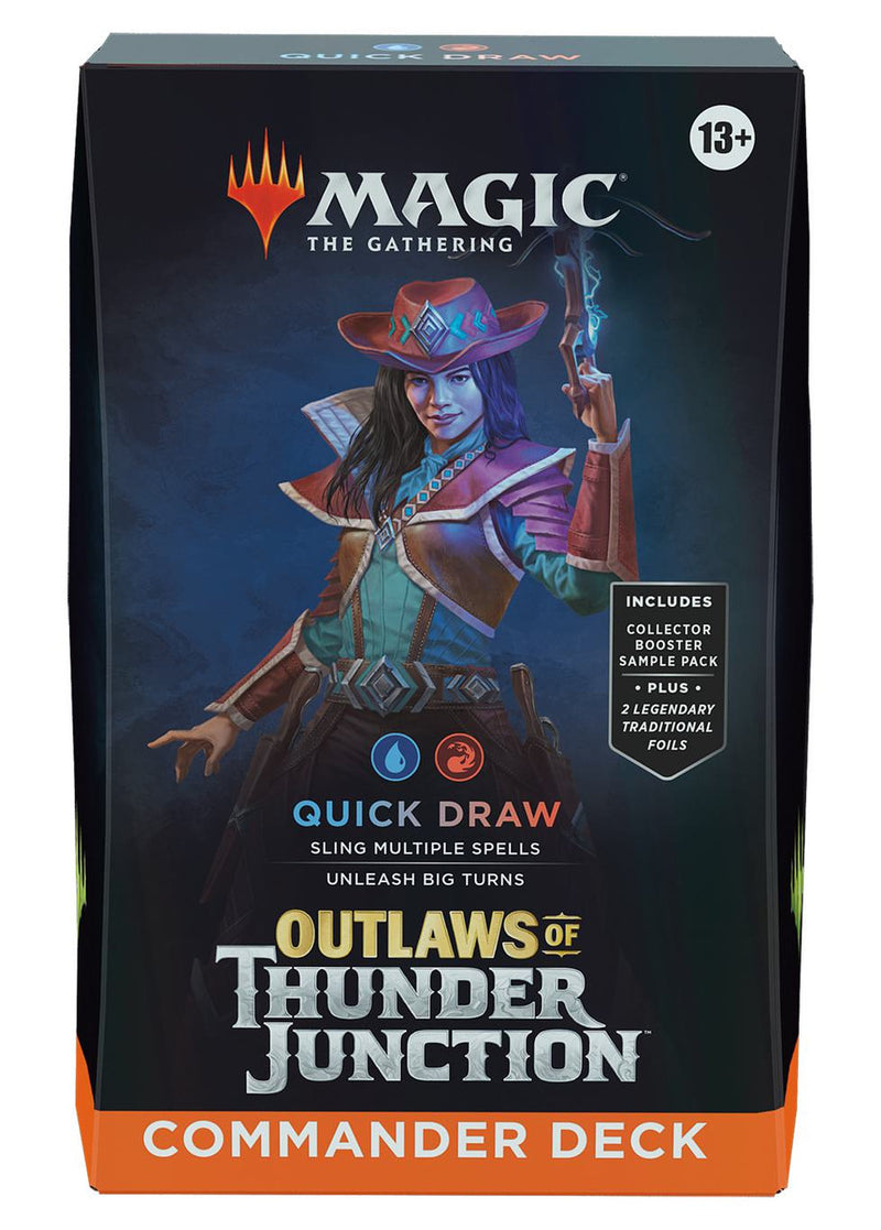 MTG - OUTLAWS OF THUNDER JUNCTION  - QUICK DRAW COMMANDER DECK (Available April 12th) - Destination Retro
