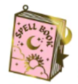 NightK - Pink Spell Book -  Enamel Charm