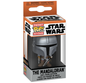 The Mandalorian with Darksaber (Star Wars: Mandalorian) (Pocket Pop! Keychain) - Destination Retro