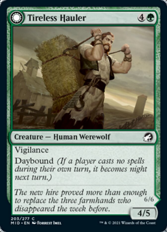 Tireless Hauler // Dire-Strain Brawler [Innistrad: Midnight Hunt] - Destination Retro